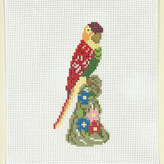 Stitching with Stacey Red Bird Needlepoint Canvas