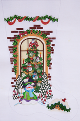 Strictly Christmas Snowman Outside Stocking Needlepoint Canvas