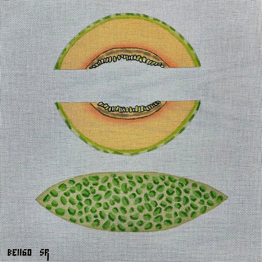 Susan Roberts Needlepoint Barbara Eyre 3D Cantaloupe Needlepoint Canvas