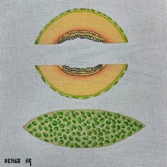 Susan Roberts Needlepoint Barbara Eyre 3D Cantaloupe Needlepoint Canvas
