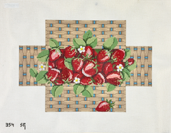 Susan Roberts Needlepoint Basket of Strawberries Brick Cover Needlepoint Canvas