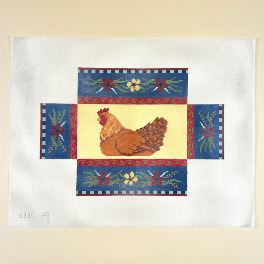 Susan Roberts Needlepoint Country French Chicken Brick Cover Needlepoint Canvas