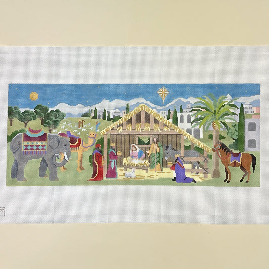 Susan Roberts Needlepoint Nativity Stable Needlepoint Canvas