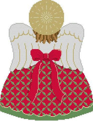 Susan Roberts Needlepoint Red Star Angel Needlepoint Canvas - Two Sided Set