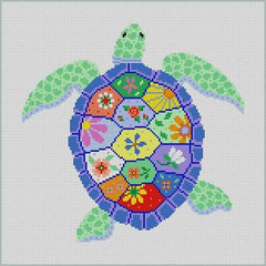 Susan Roberts Needlepoint Turtle Garden Needlepoint Canvas - 13M