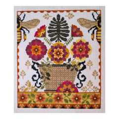 The Artsy Housewife Ferns and Flowers Cross Stitch Pattern