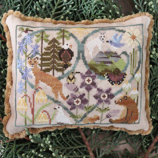 The Blue Flower Heart Of The Mountains Cross Stitch Pattern