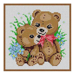 The Meredith Collection Susan Treglown Mom and Baby Bears Needlepoint Canvas