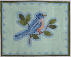 The Plum Stitchery Bluebird of Happiness Needlepoint Canvas