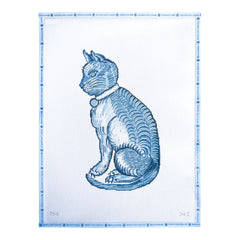 The Plum Stitchery Olga the Cat Needlepoint Canvas