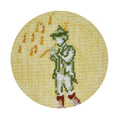 The Plum Stitchery Twelvetide in Color - Eleven Pipers Piping Needlepoint Canvas