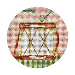 The Plum Stitchery Twelvetide in Color - Twelve Drummers Drumming Needlepoint Canvas