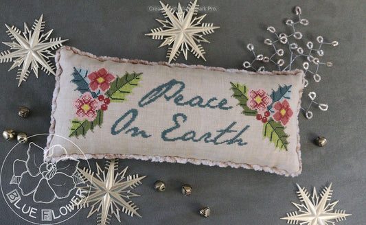 The Blue Flower Language of Flowers - Peace Cross Stitch Pattern