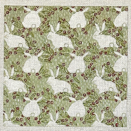 The Collection Designs Lizzie Clark Bunnies Rabbit Needlepoint Canvas