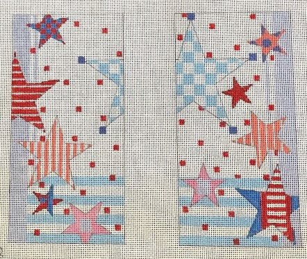 The Collection Designs Penny Macleod Double Star Eyeglass Case Needlepoint Canvas