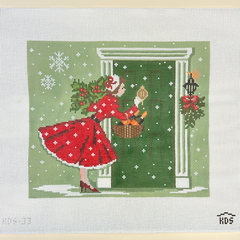 The Gingham Stitchery Kirkland Design Studios Betty Brings Bubbles Pillow Needlepoint Canvas