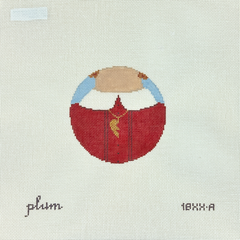 The Plum Stitchery Annie Round Needlepoint Canvas