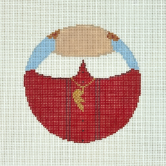 The Plum Stitchery Annie Round Needlepoint Canvas