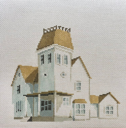 The Plum Stitchery Beetlejuice House - 13 mesh Needlepoint Canvas