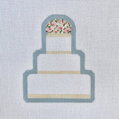The Plum Stitchery Brooke Wedding Cake Needlepoint Canvas