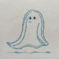 The Plum Stitchery The Boo and White Collection Ghost #2 Needlepoint Canvas