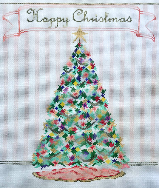 The Plum Stitchery Happy Christmas Needlepoint Canvas