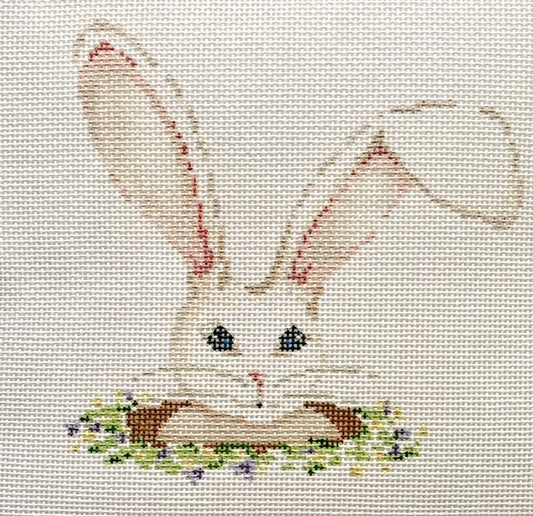 The Plum Stitchery Rabbit Hole Needlepoint Canvas - 13M