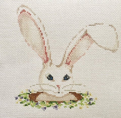 The Plum Stitchery Rabbit Hole Needlepoint Canvas - 13M