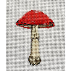 The Plum Stitchery Mushroom Needlepoint Canvas - Red Cap