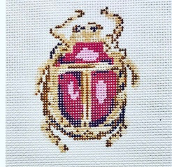 The Plum Stitchery Scarab Collection - Fuchsia Needlepoint Canvas