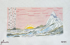 The Plum Stitchery Sunrise Sunset Needlepoint Canvas