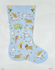 The Plum Stitchery The Celestial Menagerie Stocking Needlepoint Canvas