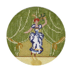 The Plum Stitchery Twelvetide in Color - Nine Ladies Dancing Needlepoint Canvas