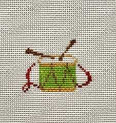 The Plum Stitchery Victorian Christmas - Drum Needlepoint Canvas