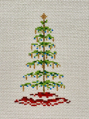 The Plum Stitchery Victorian Christmas - Feather Tree Needlepoint Canvas