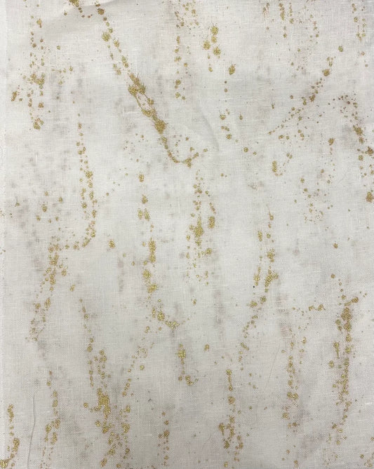 The Primitive Hare Stardust Printed Linen 30 ct - White