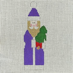 The Princess and Me Santa in Purple Robe Needlepoint Canvas