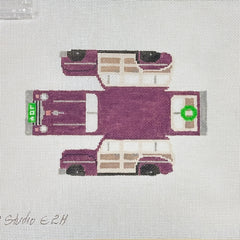 The Studio Midwest Cool Wheels Ford Woody Needlepoint Canvas