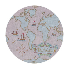 The Plum Stitchery Atlas Pillow In Pink Needlepoint Canvas