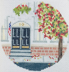 The Plum Stitchery Brownstone Needlepoint Canvas