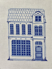 The Plum Stitchery Delft House - #4 Needlepoint Canvas