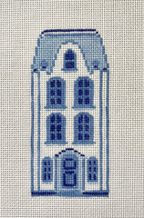The Plum Stitchery Delft House #6 Needlepoint Canvas