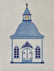 The Plum Stitchery Delft Church Needlepoint Canvas