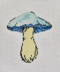 The Plum Stitchery Mushroom Series - Blue Top Needlepoint Canvas