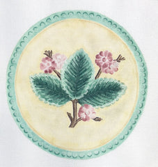 The Plum Stitchery The Stitched Garden Rosa Rugosa Needlepoint Canvas