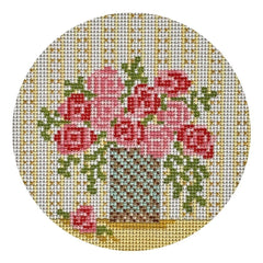 The Plum Stitchery The Stitched Garden Roses Needlepoint Canvas