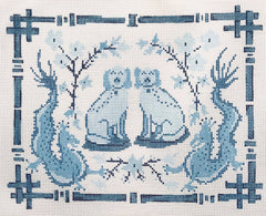 The Plum Stitchery Adrich & Madame De Bleu Needlepoint Canvas