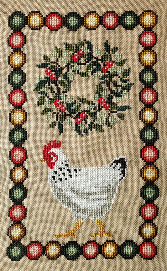 The Artsy Housewife Christmas Chicken Cross Stitch Pattern