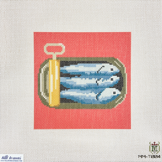 Tilli Tomas Misty Morrow Sardines Needlepoint Canvas