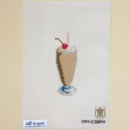 Tilli Tomas Misty Morrow Chocolate Milkshake Needlepoint Canvas